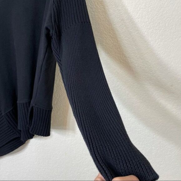 Athleta Black Sweater Baybridge Asymmetrical - Picture 5 of 13